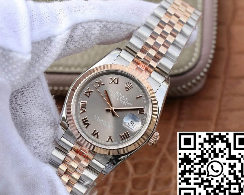 36MM Datejust 116231-0087 Rolex Silver GM Factory Rose Gold Dial 0430